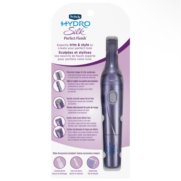 1 Schick Hydro Silk Perfect Finish Women's Razor & Trimmer, 1 Count - Picture 2 of 6